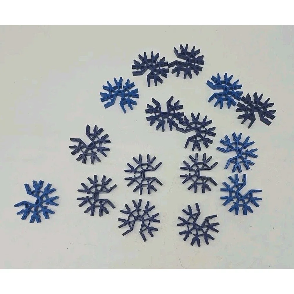 K'nex Loopin Lightning Coaster Parts Lot of 13 Blue & Dark Blue 7-Way Connectors